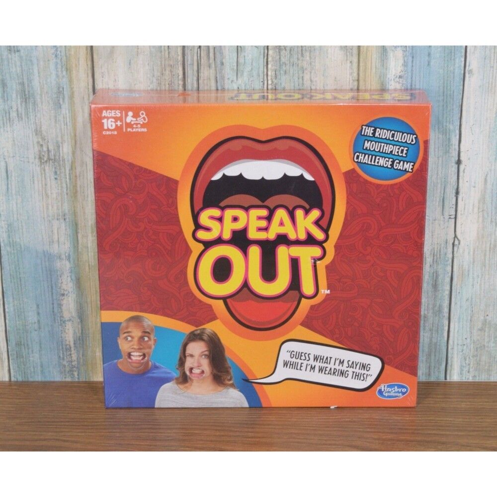 Hasbro Speak Out Board Game The Ridiculous Mouthpiece Challenge Party Game New